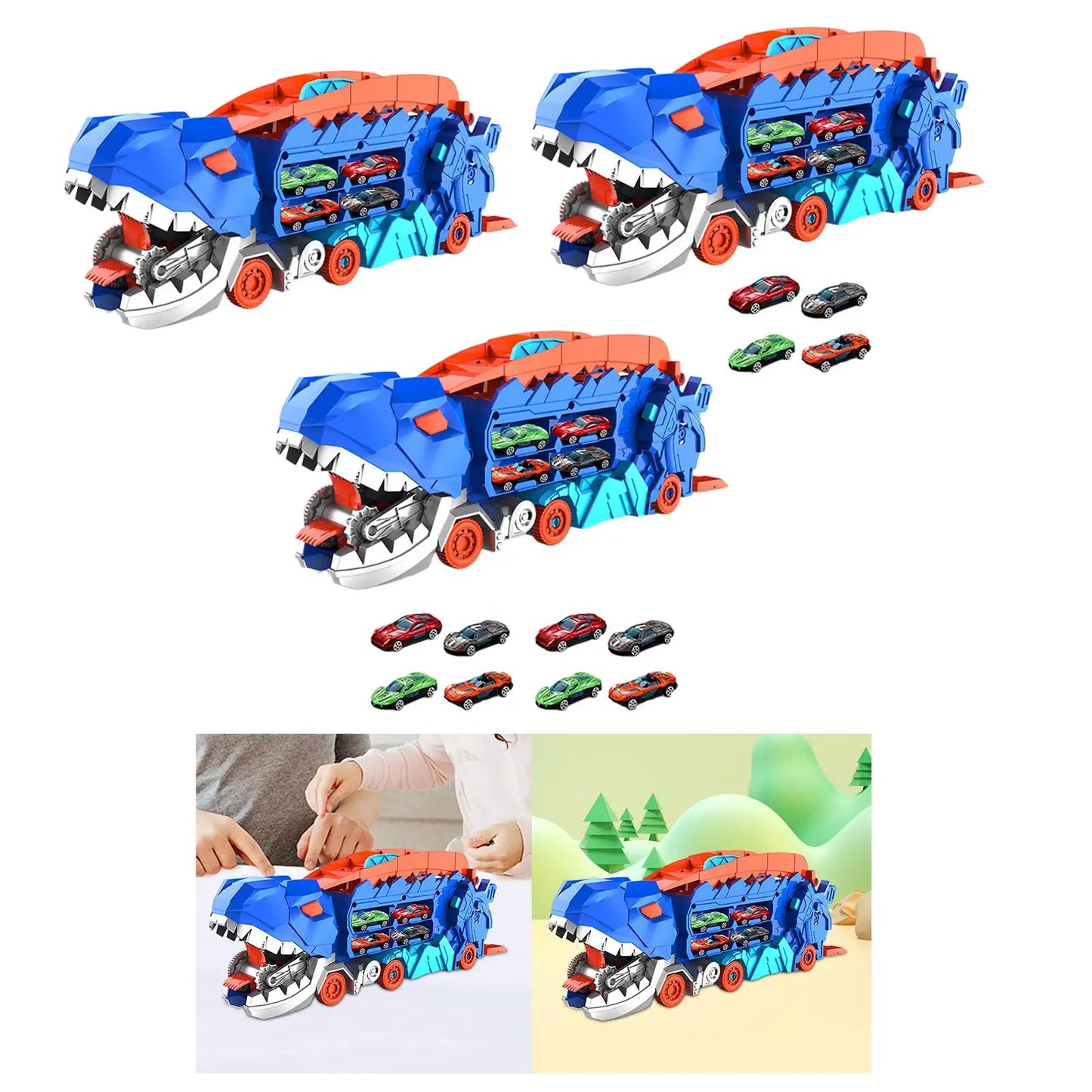 Dinosaur Truck Eating Cars Toy Dinosaur Car Vehicles Playset