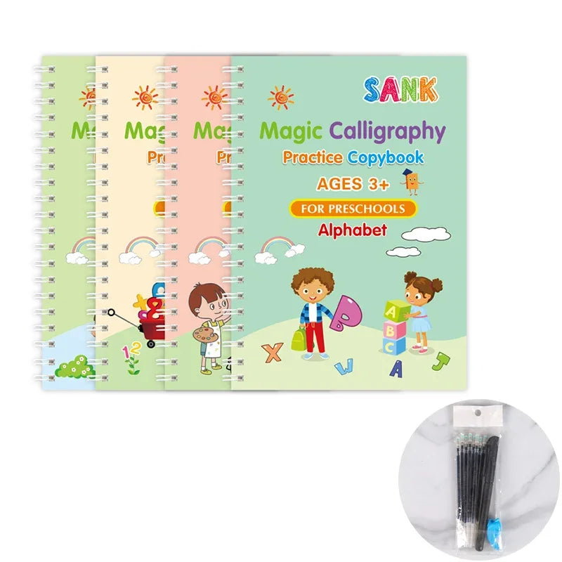 Reusable Copybook Drawing Toys for Children Montessori Pen Control Training Writing Sticker Learning Educational Toy Kids Gift