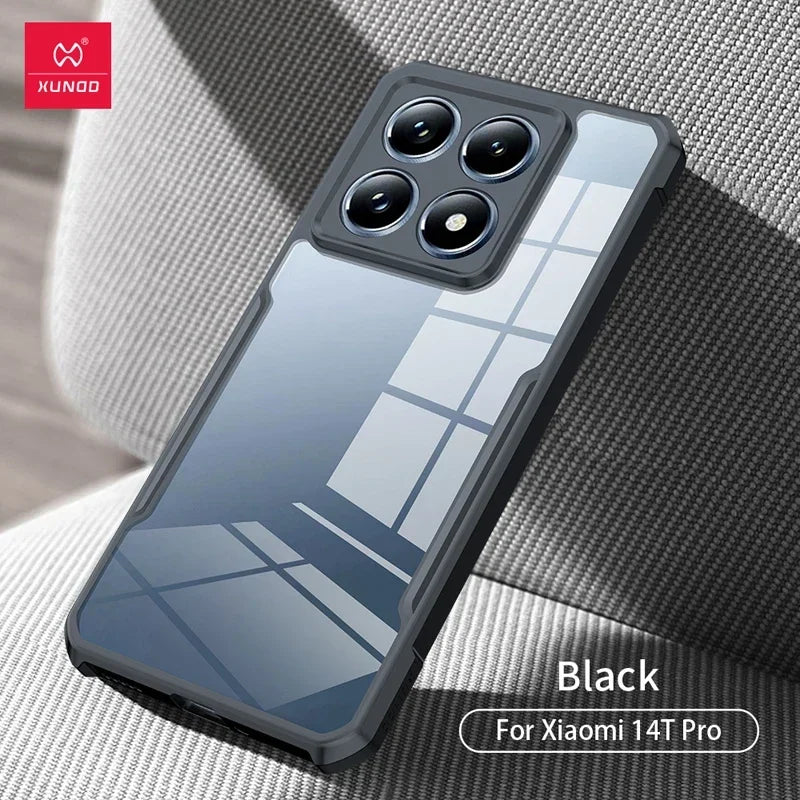 For Xiaomi 14T ,14T Pro Case Xundd Airbag Shockproof Crystal Clear PC TPU Frame Back Anti-knock Cover For Xiaomi Mi 14T